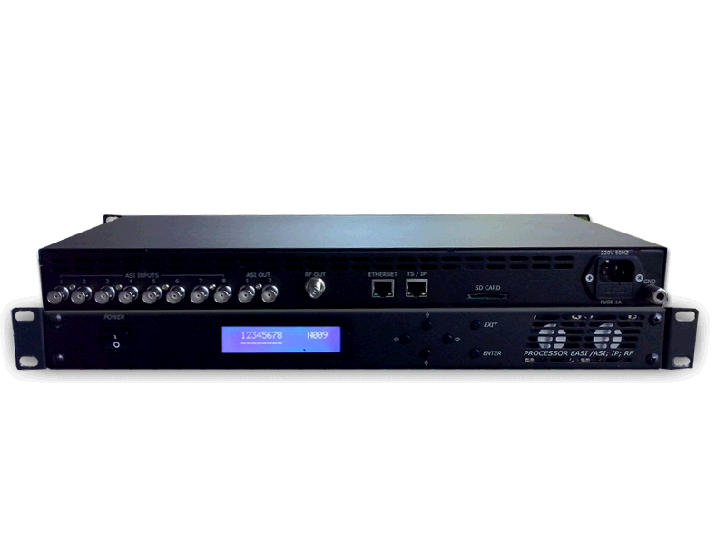 Процессор DVB-C 8ASI 4RF,Ethernet 1000 